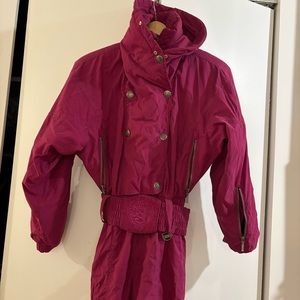 Vintage Nils Dark Pink/Purple Ski Suit One Piece Snow Suit xxs/xs